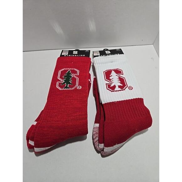 New Strideline Stanford Cardinal Crew Socks Men's 2-Pack Knit M/L (8-12) NCAA - Picture 1 of 6